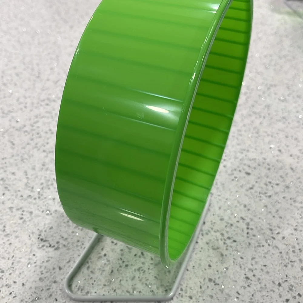 NWT KAYTEE HAMSTER GERBIL PET WHEEL 8.5 INCH GREEN TAIL-SAFE DESIGN EXERCISE TOY